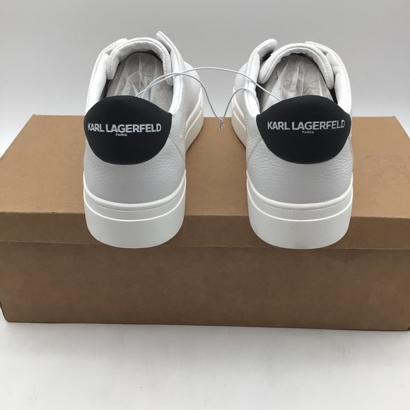 Karl Lagerfeld White Leather Karl Face CECI E24 Slip On Sneakers Women Size 9.5M - Picture 4 of 7